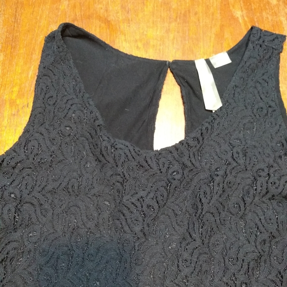 Penningtons Size 4X Black Lace Swing Tank Shirt, Sleeveless, Lined - Picture 7 of 8